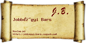 Jobbágyi Bars névjegykártya